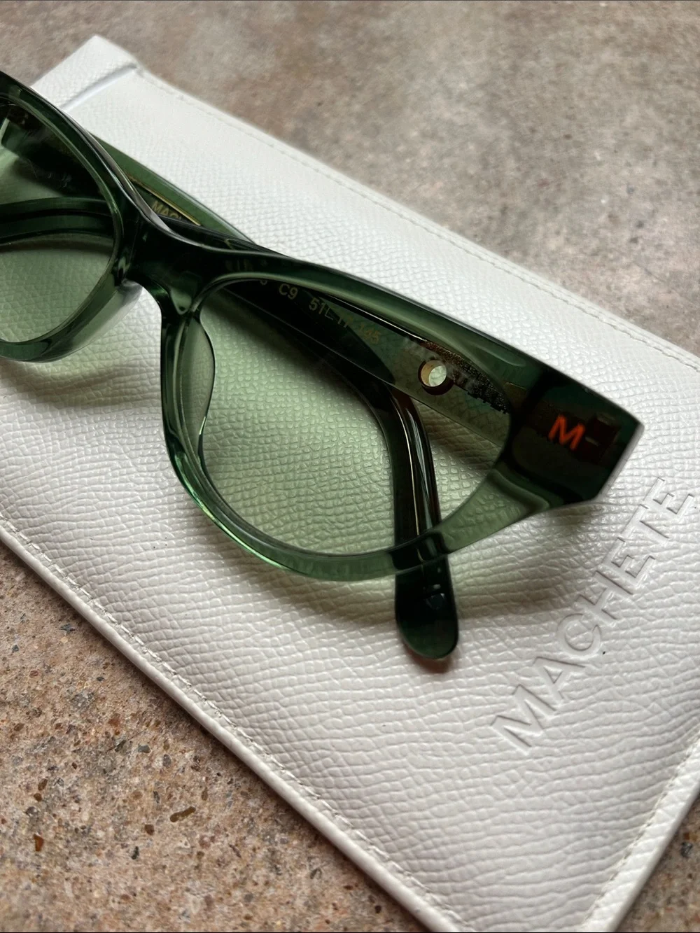 Machete Green Translucent Cat Eye Sunglasses - Picture 3 of 4